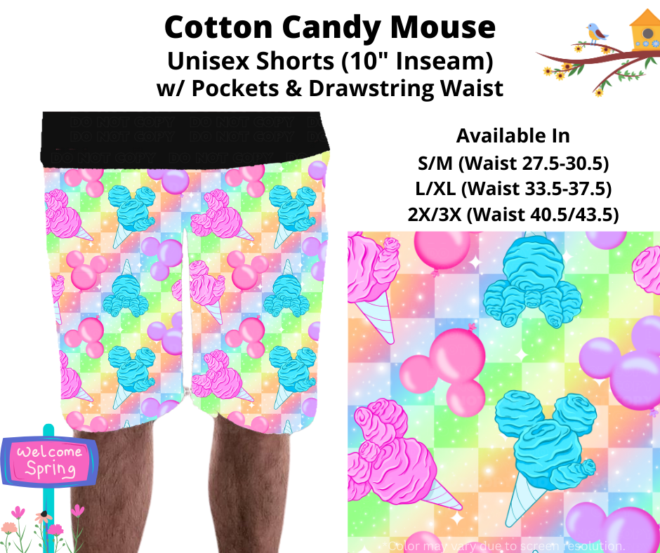 Preorder! Closes 1/27. ETA April. Cotton Candy Mouse Unisex Shorts