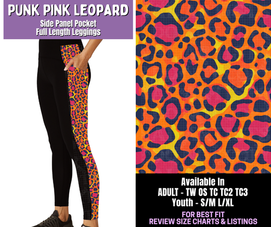 Preorder! Closes 12/18. ETA March. Punk Pink Leopard Side Panel Pocket Full Length Leggings