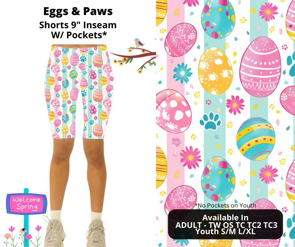 Preorder! Closes 1/22. ETA April. Eggs & Paws Jamaica Shorts w/wo Pockets