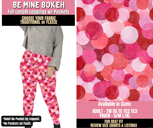Preorder! Closes 10/15. ETA Jan. Be Mine Bokeh Leggings Choose Fleece or Traditional