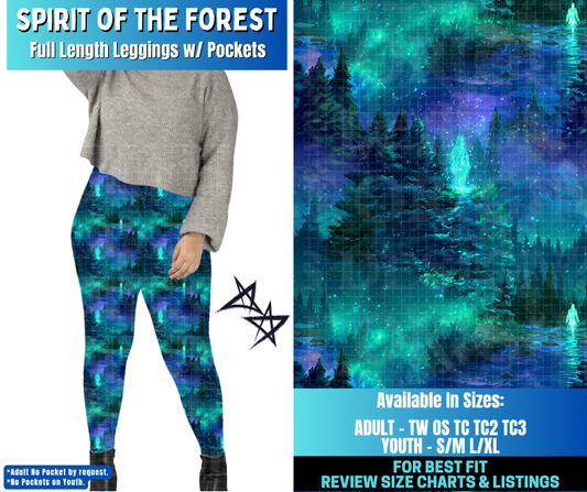 Preorder! Closes 12/17. ETA March. Spirit Of The Forest Full Length Leggings w/wo Pockets