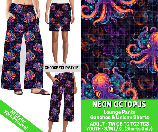 Preorder! Closes 2/25. ETA May. Neon Octopus Combo Lounge Lengths