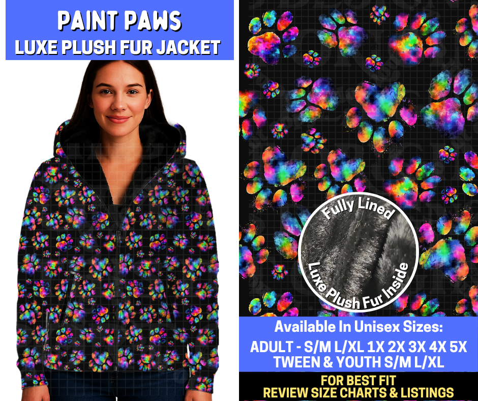 Preorder! Closes 10/29. ETA Jan. Paint Paws Luxe Fur Jacket