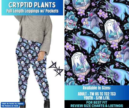 Preorder! Closes 12/17. ETA March. Cryptid Plants Full Length Leggings w/wo Pockets