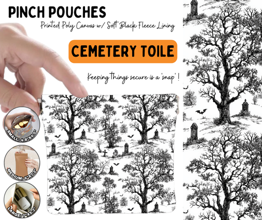 Preorder! Closes 6/17. ETA Sept. Cemetery Toile Pinch Pouches in 3 Sizes