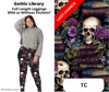 Gothic Library Full Length Leggings w/ Pockets