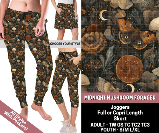 Preorder! Closes 6/11. ETA Sept. Midnight Mushroom Forager Combo Jogger Lengths & Skort