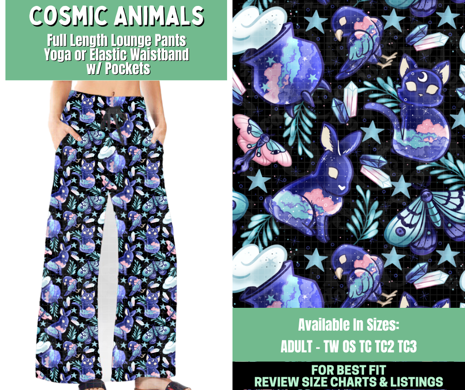 Preorder! Closes 1/7. ETA March. Cosmic Animals Full Length Lounge Pants