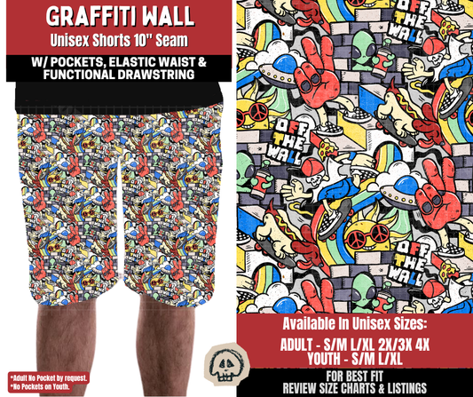 Preorder! Closes 12/22. ETA March. Graffiti Wall Unisex Shorts