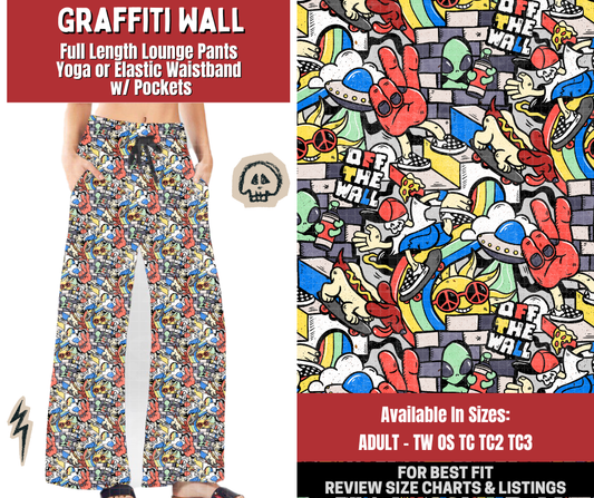 Preorder! Closes 12/22. ETA March. Graffiti Wall Full Length Lounge Pants