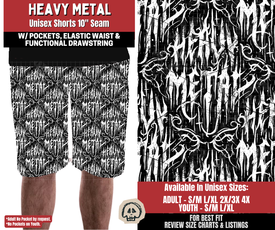 Preorder! Closes 12/22. ETA March. Heavy Metal Unisex Shorts