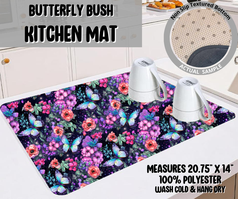 Butterfly Bush Kitchen Mat
