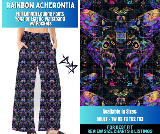 Preorder! Closes 12/17. ETA March. Rainbow Acherontia Full Length Lounge Pants