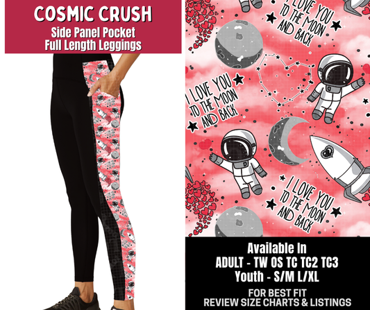 Preorder! Closes 10/14. ETA Jan. Cosmic Crush Side Panel Pocket Full Length Leggings