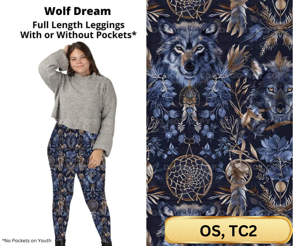 Wolf Dream Full Length Leggings w/ Pockets