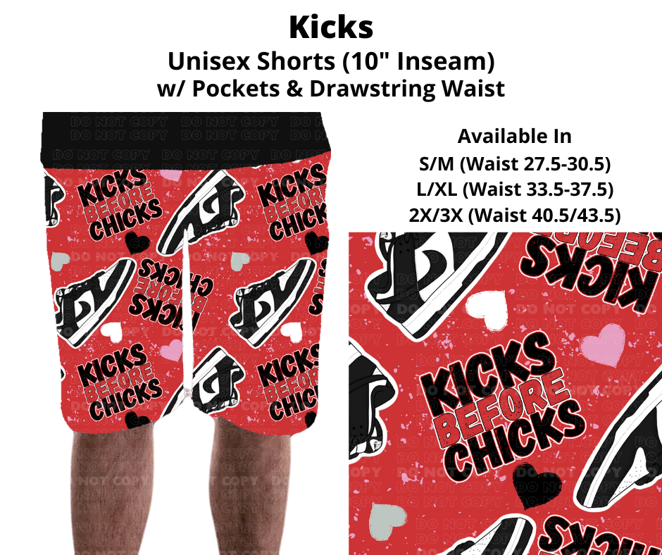 Preorder! Closes 11/27. ETA Feb. Kicks Unisex Shorts