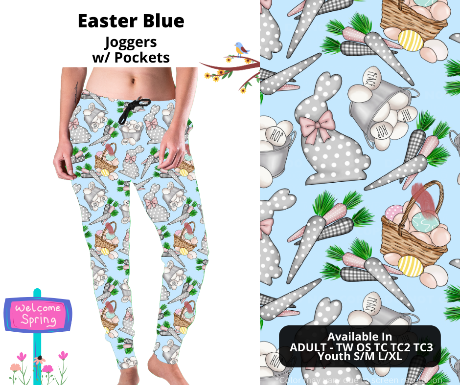 Preorder! Closes 1/27. ETA April. Easter Blue Joggers