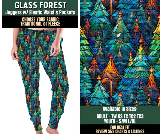 Preorder! Closes 8/12. ETA Nov. Glass Forest Joggers Choose Fleece or Traditional