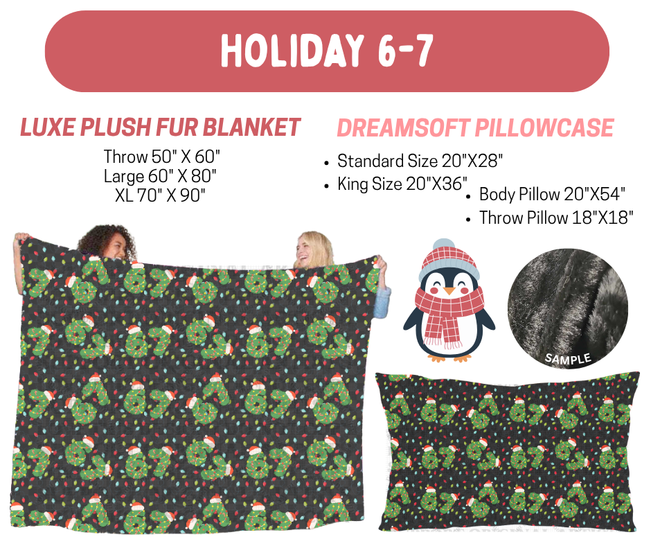 Preorder! Closes 8/17. ETA Nov. Holiday 6-7 Luxe Plush Fur Blanket and/or DreamSoft Pillowcase