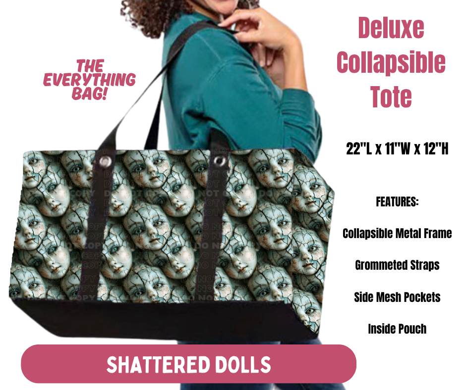 Preorder! Closes 10/8. ETA Jan. Shattered Dolls Collapsible Tote