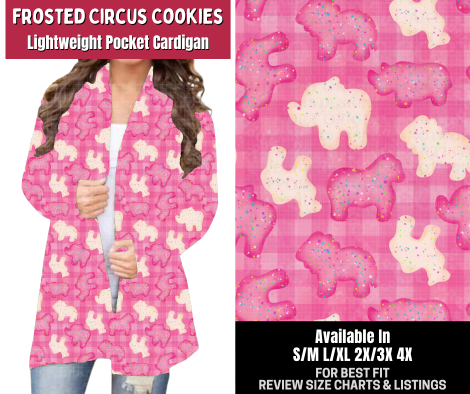 Preorder! Closes 10/14. ETA Jan. Frosted Circus Cookies Pocket Cardigan
