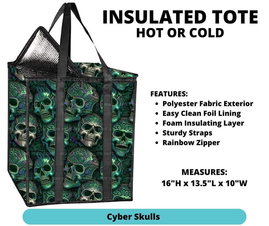 Cyber Skulls Insulated Tote