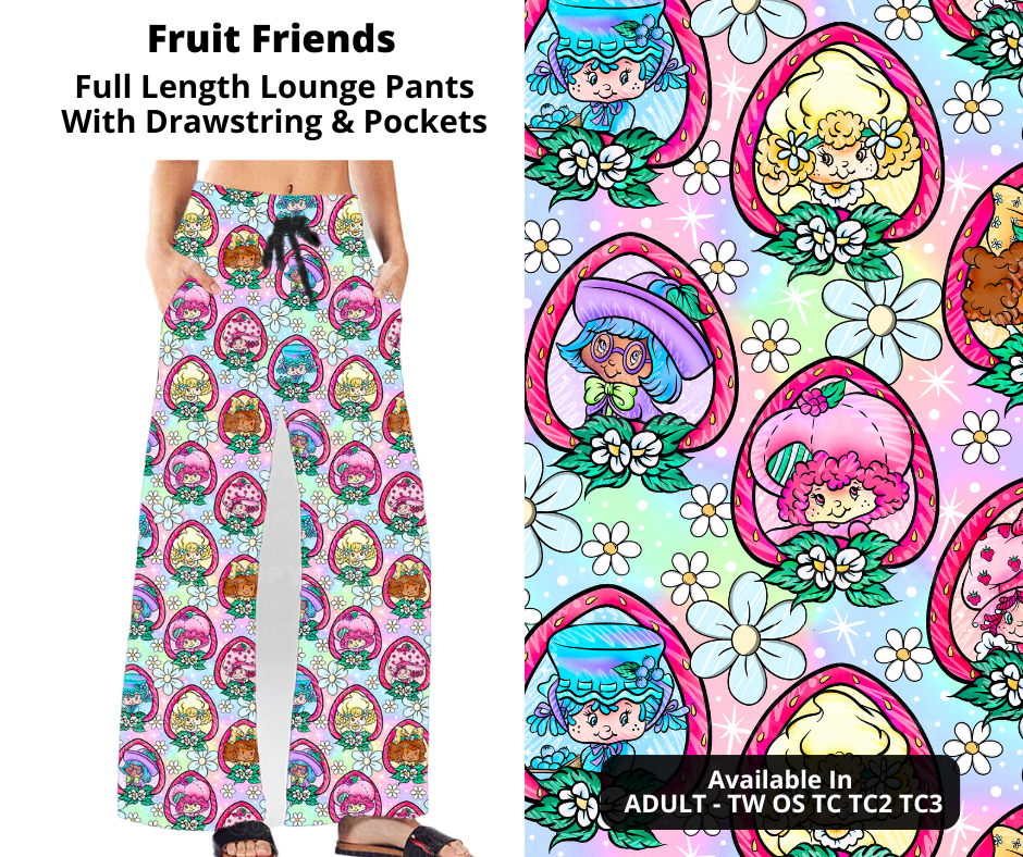 Preorder! Closes 11/28. ETA Feb. Fruit Friends Full Length Lounge Pants