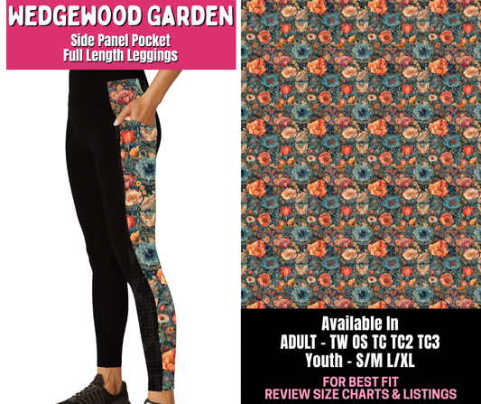 Preorder! Closes 1/1. ETA March. Wedgewood Garden Side Panel Pocket Full Length Leggings