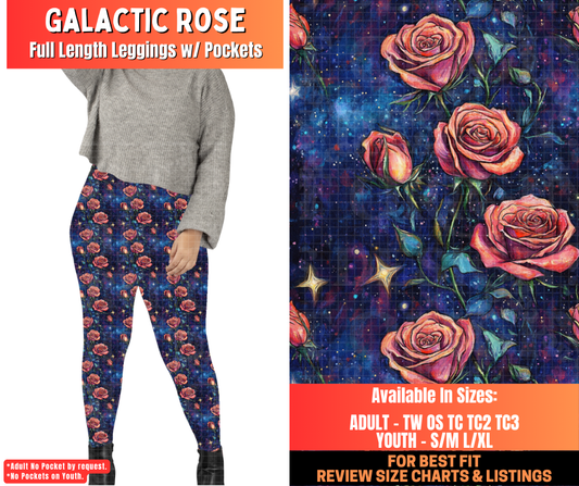 Preorder! Closes 12/29. ETA March. Galactic Rose Full Length Leggings w/wo Pockets