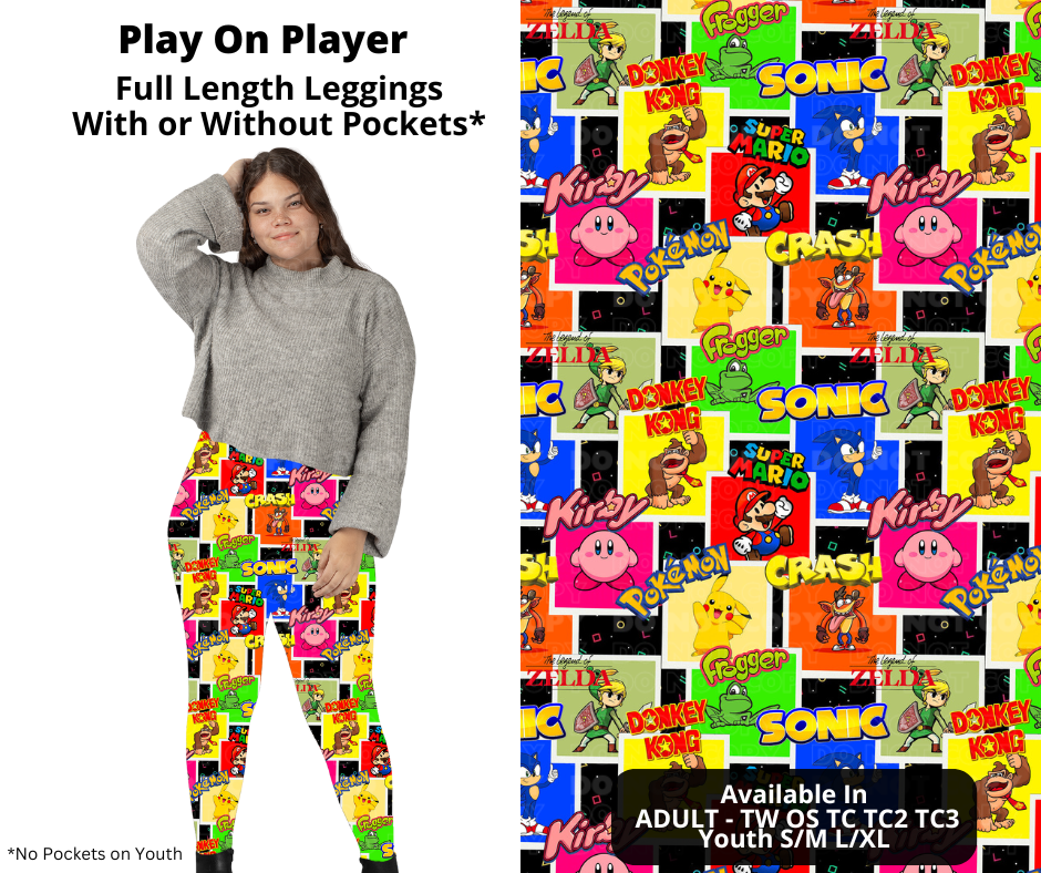 Preorder! Closes 11/27. ETA Feb. Play On Player Full Length Leggings w/wo Pockets