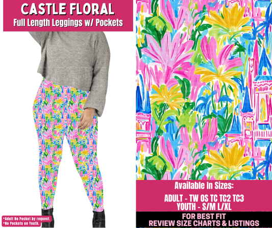 Preorder! Closes 12/31. ETA March. Castle Floral Full Length Leggings w/wo Pockets