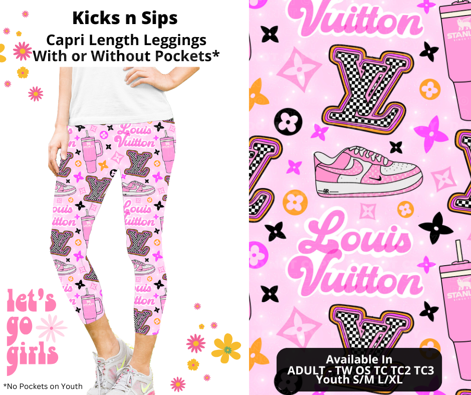 Preorder! Closes 12/16. ETA Feb. Kicks n Sips Capri Leggings w/wo Pockets