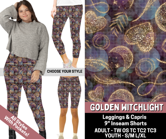 Preorder! Closes 6/11. ETA Sept. Golden Witchlight Combo Legging Lengths