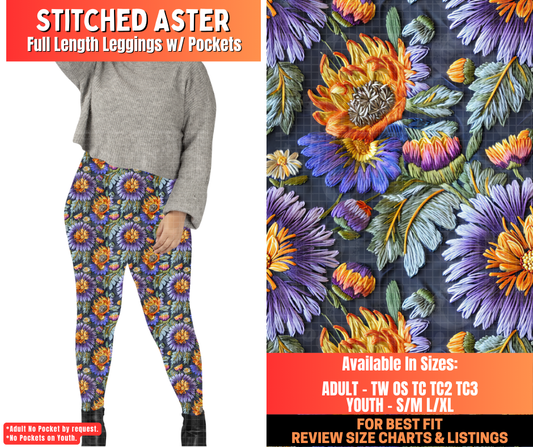 Preorder! Closes 12/29. ETA March. Stitched Aster Full Length Leggings w/wo Pockets
