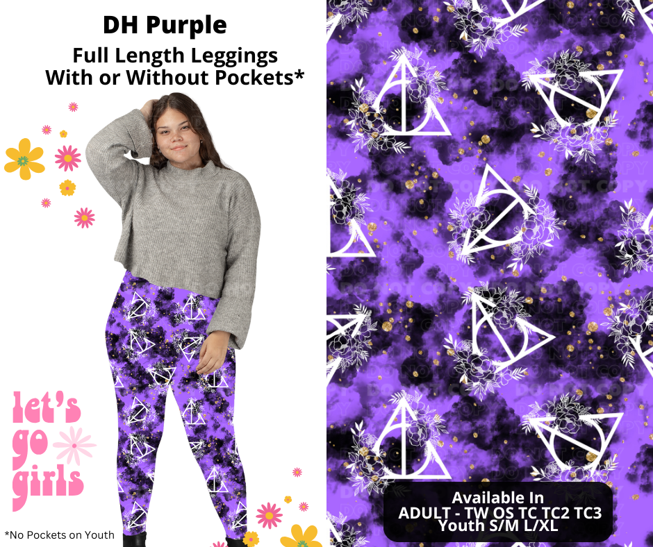 Preorder! Closes 12/16. ETA Feb. DH Purple Full Length Leggings w/wo Pockets