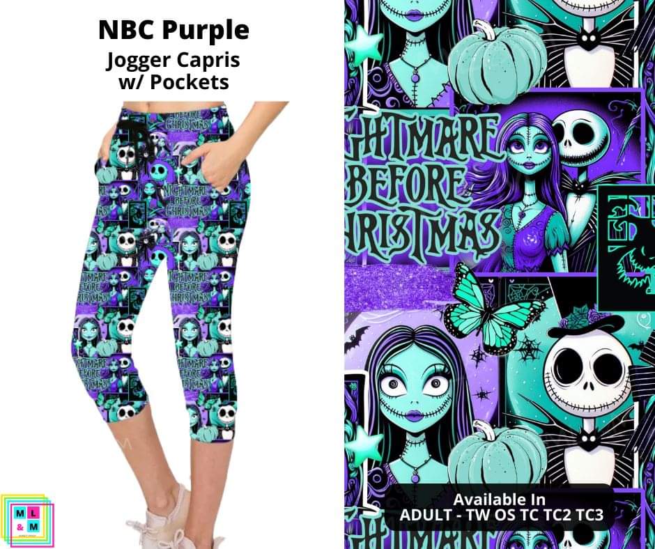 NBC Purple Jogger Capri