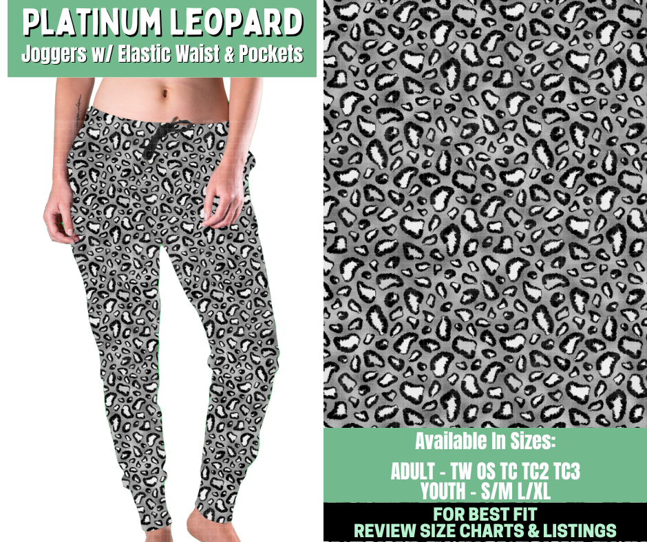 Preorder! Closes 1/7. ETA March. Platinum Leopard Joggers