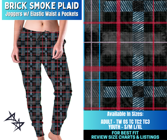 Preorder! Closes 12/17. ETA March. Brick Smoke Plaid Joggers