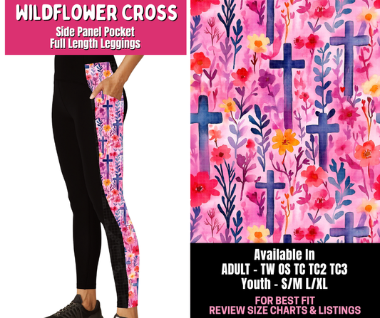 Preorder! Closes 1/1. ETA March. Wildflower Cross Side Panel Pocket Full Length Leggings