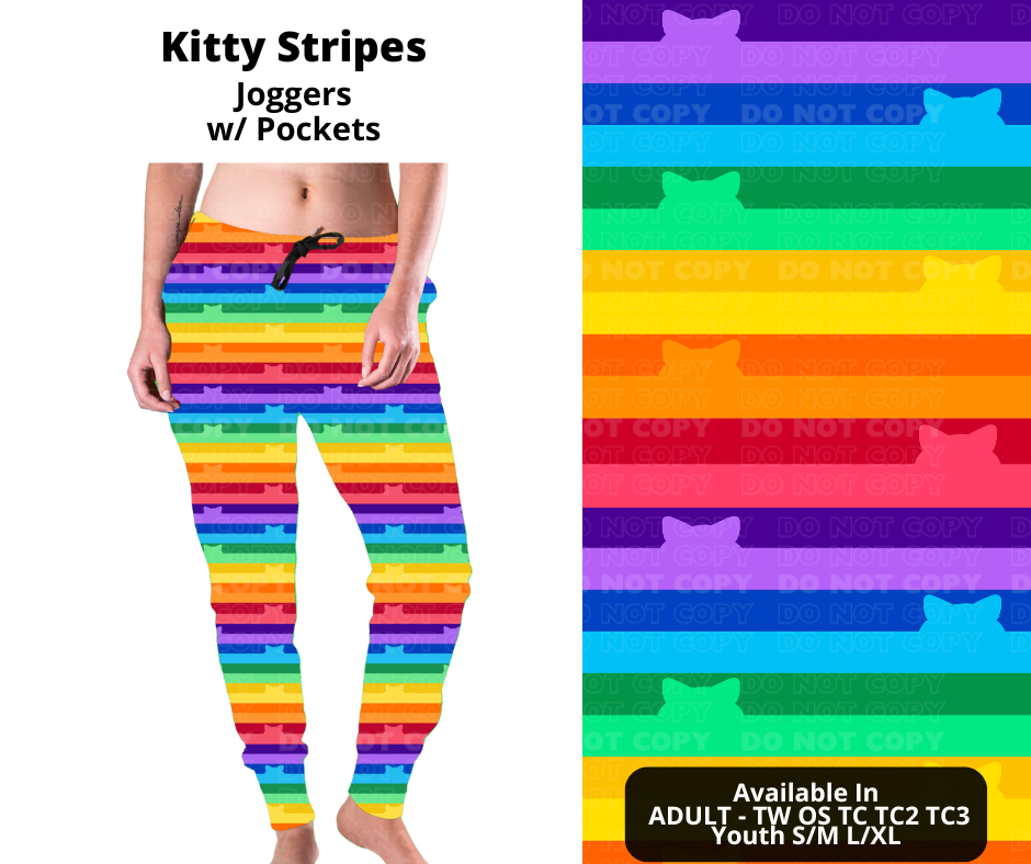 Preorder! Closes 12/2. ETA Feb. Kitty Stripes Joggers