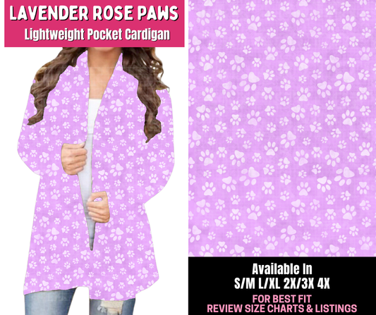 Preorder! Closes 1/1. ETA March. Lavender Rose Paws Pocket Cardigan
