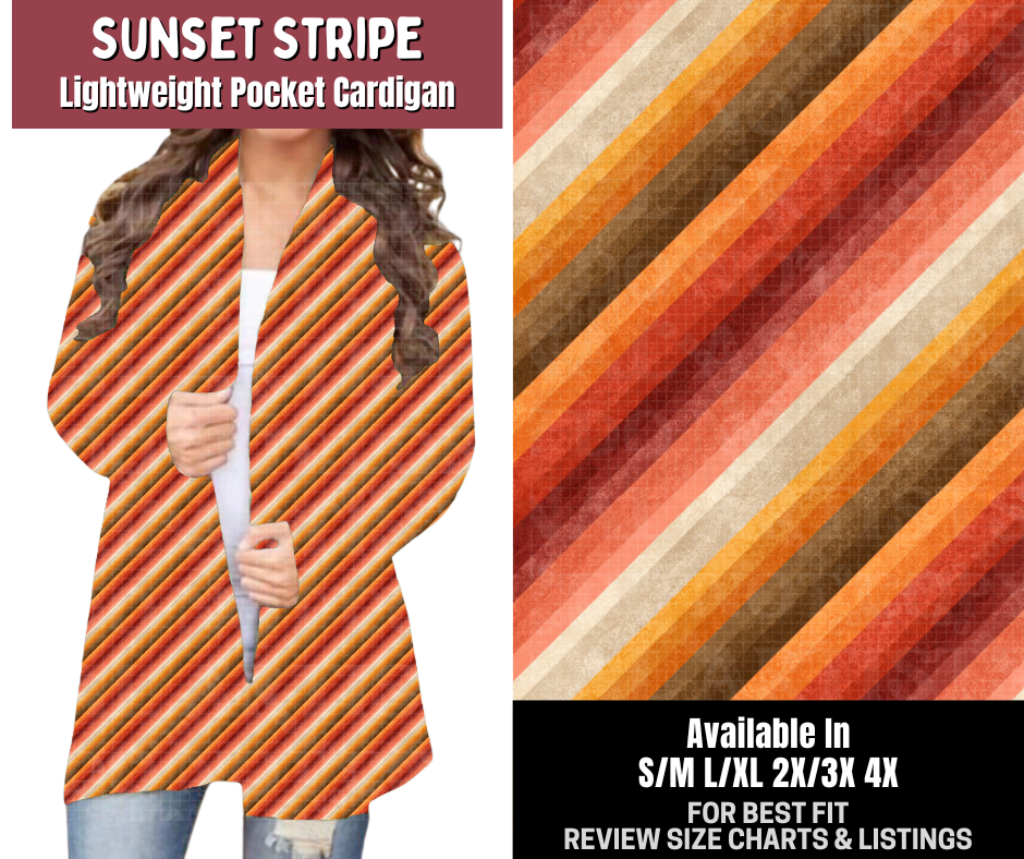 Preorder! Closes 7/23. ETA Oct. Sunset Stripe Pocket Cardigan