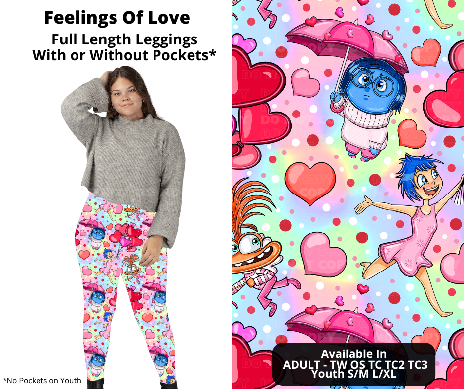 Preorder! Closes 11/28. ETA Feb. Feelings of Love Full Length Leggings w/wo Pockets