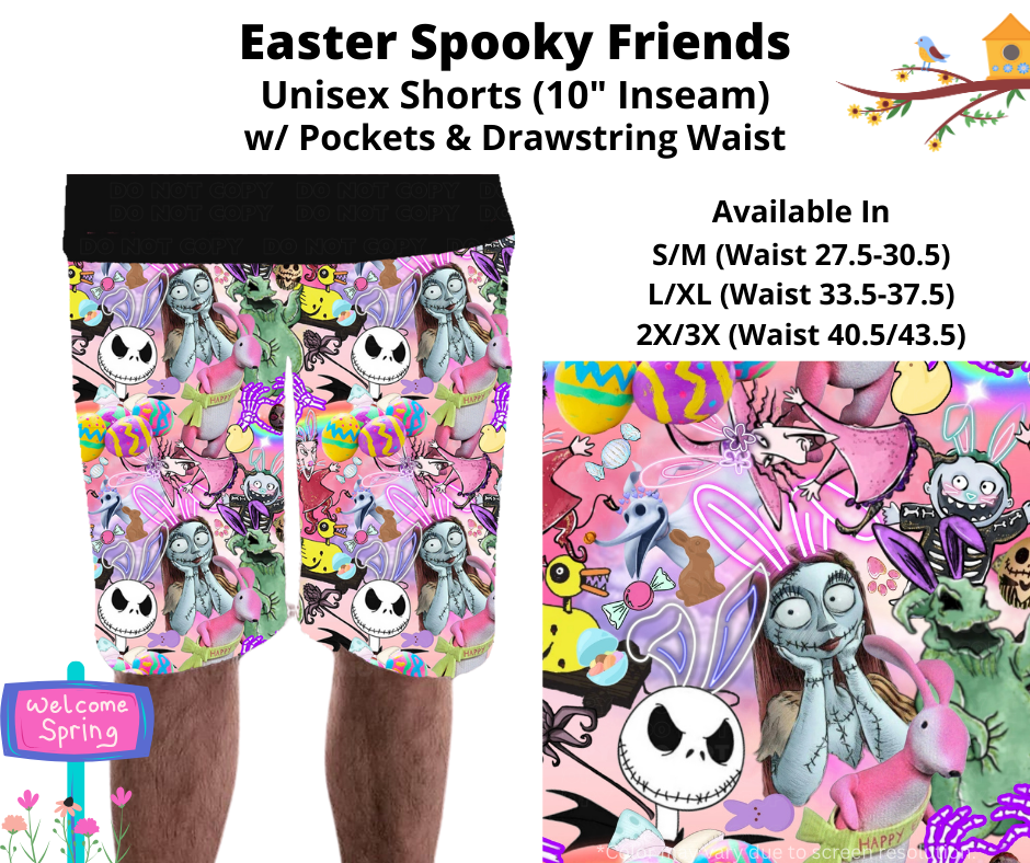 Preorder! Closes 1/22. ETA April. Easter Spooky Friends Unisex Shorts