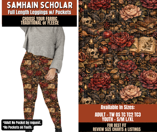 Preorder! Closes 7/20. ETA Oct. Samhain Scholar Leggings Choose Fleece or Traditional