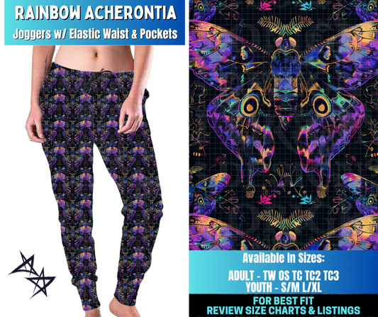 Preorder! Closes 12/17. ETA March. Rainbow Acherontia Joggers