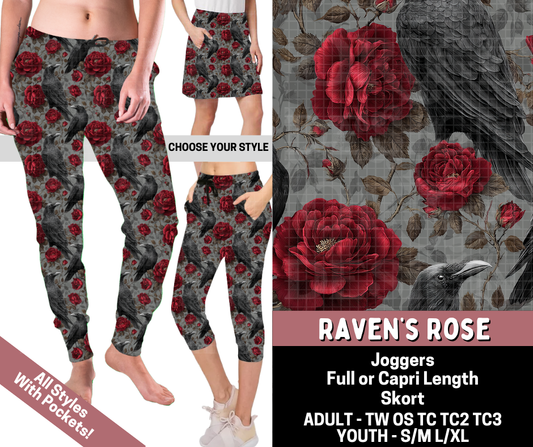 Preorder! Closes 6/11. ETA Sept. Raven's Rose Combo Jogger Lengths & Skort