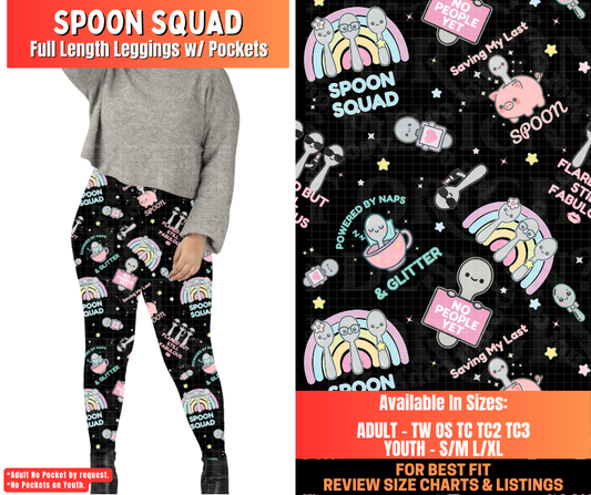 Preorder! Closes 12/29. ETA March. Spoon Squad Full Length Leggings w/wo Pockets