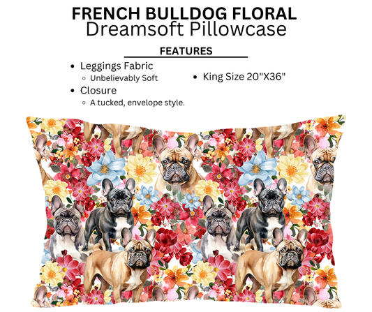 French Bulldog Floral Dreamsoft Pillowcases