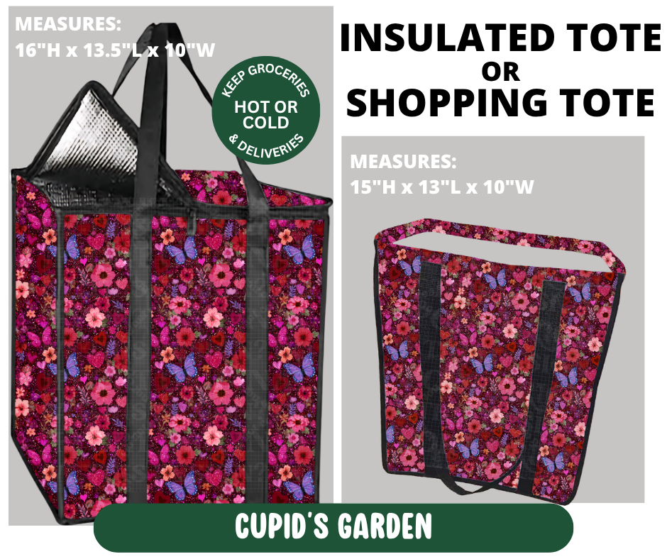 Preorder! Closes 10/7. ETA Jan. Cupid's Garden Shopping & Insulated Tote